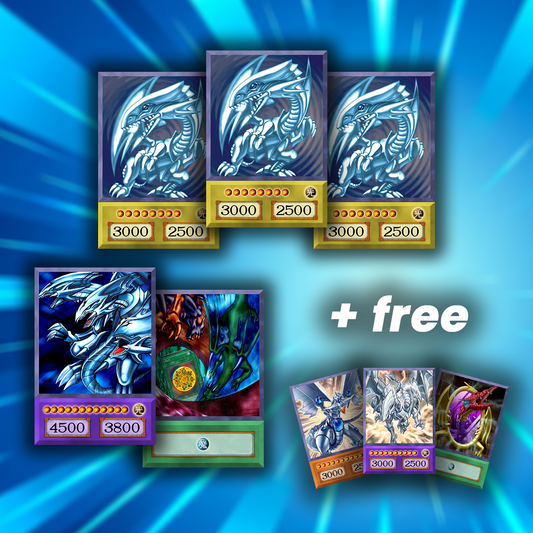 Blue-Eyes Ultimate Dragon | Complete Anime Style Set | 5 cards (+ 3 extra for free)